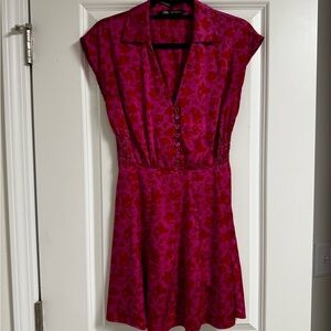 Zara Magenta Floral Mini Dress